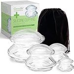 GreenLife® Cupping Therapy Sets - Silicone Cups for Cupping Set Firm (4 pcs) for Muscle Soreness Pain Relief Body Neck Knee, Self Massage Tool, Deep Muscle Massager, Anti Cellulite, Joint Pain Recovery, Athletic Recovery, Muscle Pain Relief