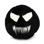 Buckle-Down Dog Toy Plush Venom Face Icon Black Grays White, 8" x 6", (DTPT-VNL)