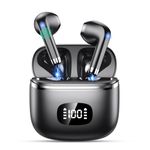 Wireless Earbuds - Headphones Bluetooth 5.3 with 4 ENC Noise Cancelling Mics - HiFi Stereo Deep Bass - 40 Hours Playtime in Ear Earphones - USB-C Fast Charging - Perfect for Sports, Work, and Leisure