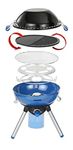 Campingaz Party Grill 400 CV, Camping Stove and Grill, All-in-One Portable Camping BBQ, with Griddle, Grid and Pan Support, Lid Doubles as Wok, Blue