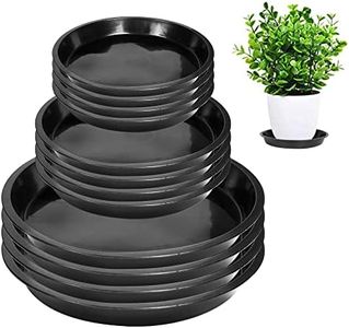 12Pack Plant Saucer - 6 8 10 Inch Plant Tray Round Plastic Plant Drip Trays for Indoor Outdoor Garden Plants, Collects Flower Pot Drainage and Excess Water