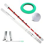 MEMELE LINKS Golf Putting Alignment Rail for Putting Green | Indoor & Outdoor Golf Putting Trainer， Precision Distance Control & Instant Feedback with Golf Ball & Putting Ring and storage bag