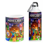 Minecraft Gift Combo of 2- Coffee Mug & Funky Sipper by CRAFT MANIACS | Best Gift for Minecraft Lovers