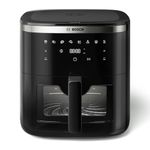 Bosch Crispmaxx Air Fryer 7.2L with baking tray, With Touch Panel,7 Presets menus,Illuminated Viewing Window, Shake Alarm,MAF671B5IN,Black