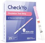 [25 Pack] CheckYo Ovulation Test Strips for Women: Accurate Fertility Test Strips & Easy-to-Use Ovulation Predictor Kits by Detecting LH Surge in Urine Sample - Ovulation Tracker