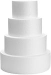 Juvale Set of 4 Round Foam Cake Dum