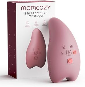 Momcozy Warming Lactation Massager Pro, 8 Vibration Modes & 4 Heating Levels, Longer-Lasting & 100s Rapid Warming Breast Massager, Quick Charging, Improves Milk Flow & Relieves Breast Engorgement