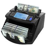 DETECK Hawk Money Counter Machine Count Value of Bills, DT200 Commercial Grade Mix Currency Counter (USD,EUR), Large 4” LCD Display, UV/IR/MG Counterfeit Detection for Small Business