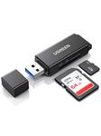 UGREEN SD Card Reader Portable USB 3.0 Micro SD Card Reader 5Gbps Memory Card Adapter for SD, Micro SD, SDXC, SDHC, RS-MMC, Micro SDXC, Micro SDHC, UHS-I for Mac, Windows, Linux, Chrome, PC, Laptop