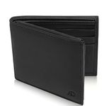 Access Denied Slim Leather Bifold Wallets for Men - Minimalist Mens Wallet RFID Blocking Card Holder with ID Window Box Gifts for Men