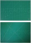 JKCrafts Self Healing Cutting Mat A2-60x45cm, Improved PVC, 5Ply, 2 Side Prints, Metric and Imperial, Green - Cutting Mats for Crafts, Quilting - Cutting Mat for Sewing, Rotary Cutting Mat