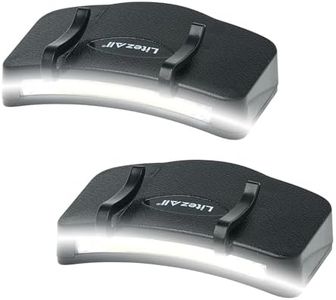 LitezAll Clip On Cap Light Headlamp - Bright LED Cap Light for Hands Free Outdoor Work, 2 Pack