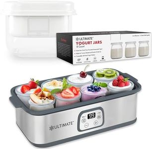 Ultimate Probiotic Yogurt Maker Bundle - Comes with the Ultimate Yogurt Strainer & 8 Extra Jars - Make Trillions of Live Probiotics from Home & Make Greek Yogurt
