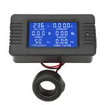 Digital Voltmeter, PEACEFAIR PZEM-022 AC Multifunction Digital Meter Power Energy Voltage Current Multimeter Ammeter Voltmete Tester 100A