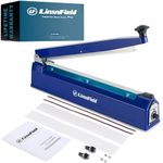 LinsnField Sealer Pro - 20 inch Impulse Heat Sealer - 5mm Sealing Width - Manual Heat Sealer Machine for All Bags - Most Heavy Duty for Strong, Secure Sealing for Long Term Food Storage, Deep Blue