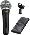 GearIT Dynamic Cardioid Vocal Stage Microphone with On/Off Switch, Mic Clip, and Zipper Bag (Cable Sold Separately)