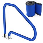 Pool Handrail Cover,Rail Grip for Swimming Pool Hand Railing Covers with Zipper,Safety Grips Comfort Cool Covering Sleeve for Inground Pool Ladder Handles Hand Railing Covers-8 Feet,Blue