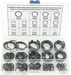 MCMASKE 300PCS Metric 7mm to 30mm Round Wire C-Clips Internal Snap Rings Assortment Kit;Round Wire Snap Rings for Hole(Black-Finish Steel)