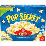 Microwave Popcorn, Extra Butter, 3.5oz Bags, 6/Box