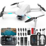 HHD Drone with 4K Camera for Adults Beginner, Under 249g with 32G TF Card,2 Battery for 52-Min Max Flight Time FPV RC Quadcopter，Video Transmission, Auto Return, Wind Resistance(White)