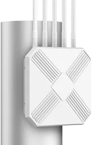 Mugatol AX3000 Outdoor WiFi 6 Extender - 2026 Outdoor Access Point - Long-Range Dual Band WiFi, IP67/PoE/5 Antennas for Events, Commercial Use | Starlink-Compatible