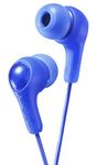 JVC Gumy in Ear Earbud Headphones, Powerful Sound, Comfortable and Secure Fit, Silicone Ear Pieces S/M/L - HAFX7A (Blue) One Size (HA-FX7A)