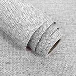 lenify Gray Grasscloth Wallpaper Pe