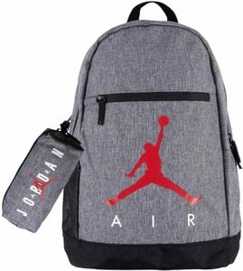 Mochila Jordan, modelo 9B0503 con estuche, gris, talla unica