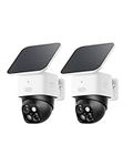 eufy Security SoloCam S340 (2-Cam), Dual Cameras, Solar Powered, Home Security Camera Outdoor Wireless, 3K, 360° Surveillance, No Blind Spots, 2.4 GHz Wi-Fi, No Monthly Fee