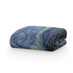 PICANOVA – Throw Blanket 150x100cm – Vincent Van Gogh Starry Night – Blanket with Picture – Soft and Cozy Flannel Fleece Cuddle Blanket 510g/qm – Classic Collection