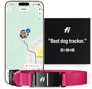 Fi Series 3 Smart Dog Collar - GPS Dog Tracker and Activity & Fitness Monitor, Waterproof, LED Light, Escape Alerts, Nationwide Coverage [Free 6 Month Membership] (Pink, X-Large)