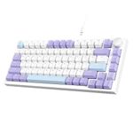 AJAZZ AK820 75% TKL Wired Mechanical Keyboard,Hot-Swappable Linear Switch,Gasket Mount Gaming keyboard,RGB Backlight,82 Keys with CNC Volume Knob,Poron Foam,OEM PBT Keycaps for PC/WIN/MAC-Purple