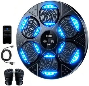 Music Boxing Machine, Boxing Wall Mount Machine for Kids Adult, Bluetooth Smart Boxing Traineing Machine with Boxing Gloves, Boxing Workout Equipment Target for Home, Office, Gym (Upgrade)