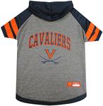 NCAA University of Virginia Hoodie for Dogs & Cats, Medium. | Collegiate Licensed Dog Hoody Tee Shirt | Sports Hoody T-Shirt for Pets | College Sporty Dog Hoodie Shirt.