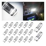 20PCS 194 T10 COB LED Light Bulb for Car, 12V 168 2825 W5W Super Bright Wedge Replacement Lights, Auto Interior Accessories Universal for Car Dome Map Door Courtesy License Plate Trunk Lights (White)