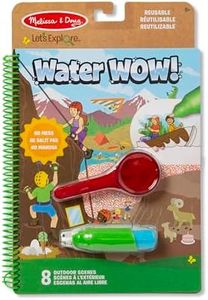 Melissa & Doug WOW! Aventuras al aire libre, Libro de actividades para colorear con agua sin ensuciar reutilizable, Juego creativo, Pintura con agua, Regalo para niños y niñas de 3 4 5 6 7 años