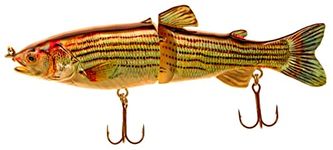 7" RF Glider Glide Bait Bass Fishing Lure Big Musky Striper Multi Jointed Shad Trout Kits Slow Sinking (7" Striped BASS)