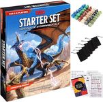 Dungeons and Dragons Starter Set - 6th Edition, Dragons of Stormwreck Isle - Extra 6 Dice Sets, Flannel Bags, Master Screen, New Heroes - Includes Printable Material D&D Board Game