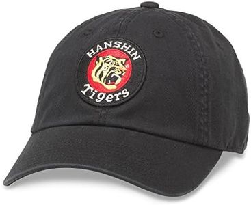 AMERICAN NEEDLE Ballpark NPB Japanese Central League Curved Brim Patch Baseball Cap, Hanshin Tigers (43027A-HTI) Black