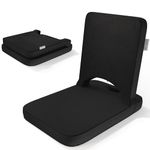 MY ARMOR Portable Floor Chair for Home, Relaxing, Yoga, Meditation, Fixed Angle Back Support, Light Weight & Portable, Diwali Gifts for Family, Removable Air Mesh Cover with Zip, Black