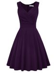 GRACE KARIN Fall Dresses for Women 2023 Sleeveless Formal Dresses Dark Purple M