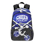 XINGPRINT Custom Cheer Backpack,Personalized Backpack with Name,Waterproof Multifunctional Daypack for Cheerleaders Blue