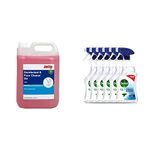 Jantex CF984 Disinfectant and Floor Cleaner, 5 L & Dettol Antibacterial Trigger 750ml x6