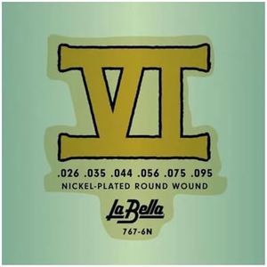 La Bella 767-6N Bass VI Nickel Rounds - 26-95