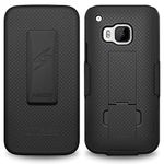 Amzer Shellster Shell Case Belt Clip Holster Cover for HTC One M9 with Retail Packaging, Black