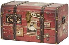 Household Essentials Jumbo Decorative Home Storage Trunk - Luggage Style – Americana Design