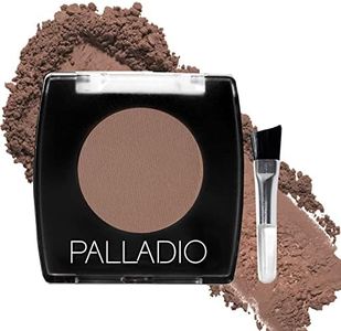 Palladio Brow Powder for Eyebrows, Soft and Natural Eyebrow Powder with Jojoba Oil & Shea Butter, Helps Enhance & Define Brows, Compact Size for Purse or Travel, Includes Applicator Brush, Soft Brown