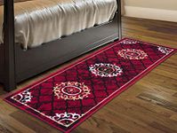 Carpet Galore Solid Modern Runner (Red, Polypropylene, 1.6 X 5 Feet)