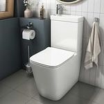 BAYSTONE 2 in 1 Toilet Basin Combo Combined Toilet WC & Sink Space Saving Cloakroom Bathroom Unit - Tap + Waste Included