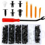 Litenyx 100 pcs Car Fastener Bumper Clip & 12 pcs car Trim Removal Tools kit Rivets Auto Retainer Push Fastener, Dashboard car repair kit (BUMPER CLIPS(COMBO)100 PCS + TRIM KIT)